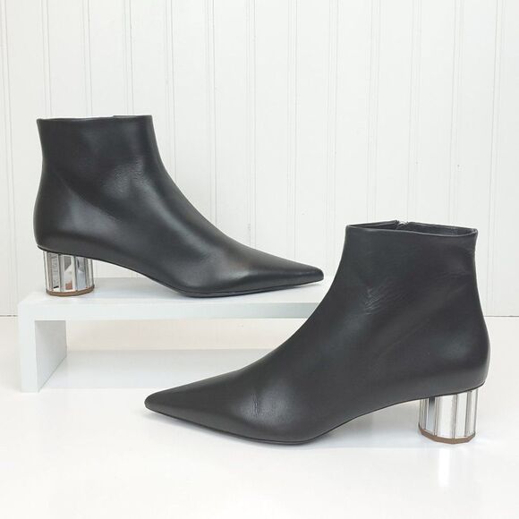 Proenza Schouler Mirrored Facet Heel Pointed Ankle Boots SH-050 - Picture 8 of 16